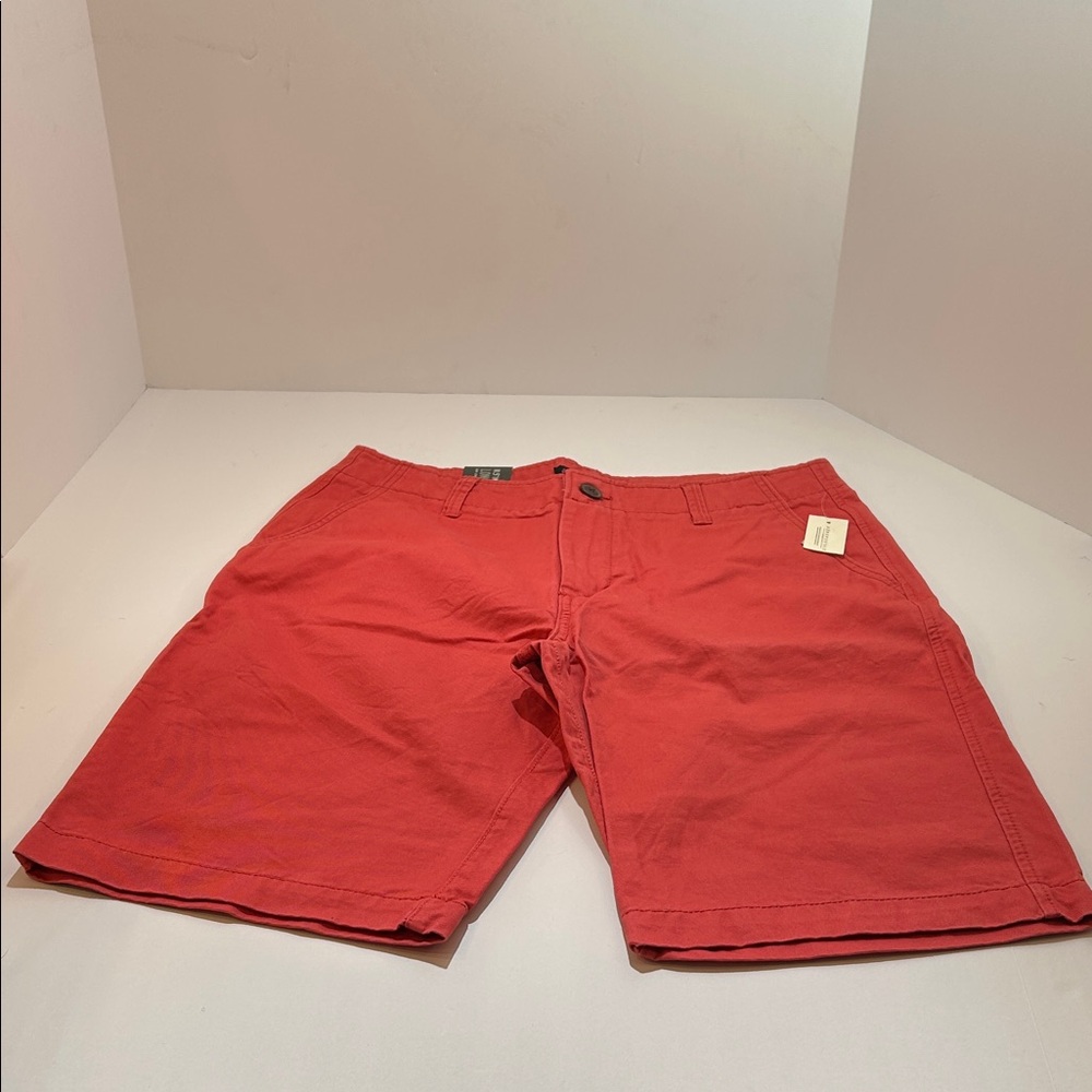 Aeropostale Men's Vibrant Red Flat Front Shorts